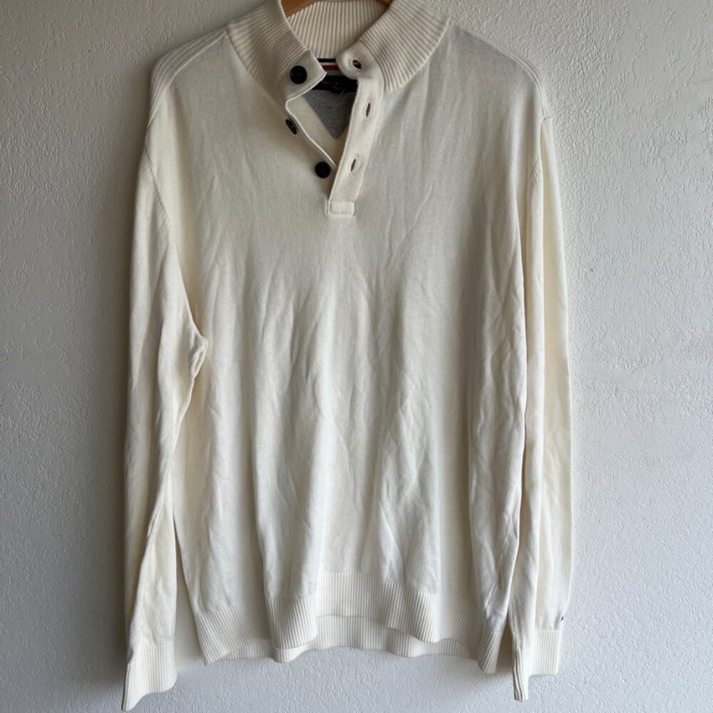 Tommy Hilfiger Men's XL cream lightweight sweater